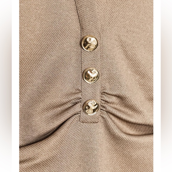 Zara Elegant Tan Midi Dress - Picture 9 of 11